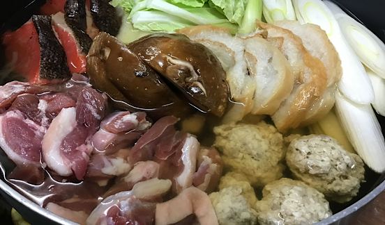 鴨肉、紅鮭鍋
